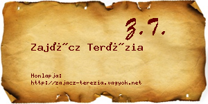 Zajácz Terézia névjegykártya